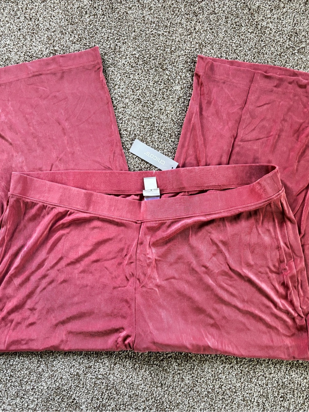*NEW* Chico’s Travelers Acetate Crop Deep Coral Glaze Pant - Size 20/22